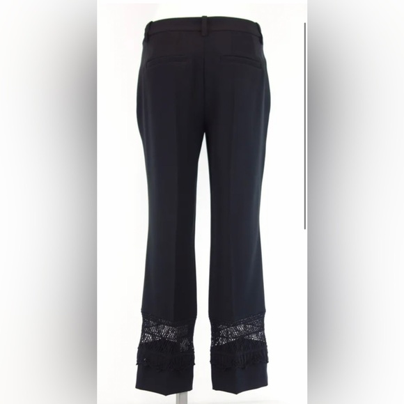 Marc Cain Pants Women's Trouser Crochet Lace Black Straight Size N2 3 - Picture 4 of 16